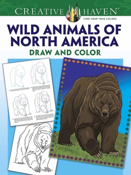 Paperback Creative Haven How to Draw Wild Animals of North America Coloring Book