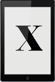 X: Personalized College Ruled Pages Notebook Journal Modern Black Tablet Tech Theme Bjournal Notepad Initial Monogram Letter X- Many Usage Handy Travel Size For Men Teens Boys