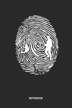 Notebook: Fishing Themed Notebook (6x9 inches) with Blank Pages ideal as a fingerprint DNA Journal. Perfect as a Wildlife and Nature Book for every ... and Hunting lover. Great gift for Men & Women