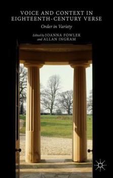 Hardcover Voice and Context in Eighteenth-Century Verse: Order in Variety Book