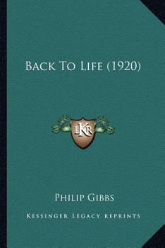 Paperback Back To Life (1920) Book