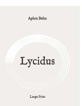 Paperback Lycidus: Large Print Book
