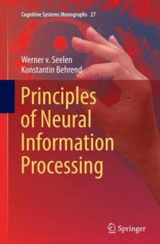 Paperback Principles of Neural Information Processing Book