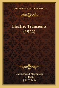 Paperback Electric Transients (1922) Book