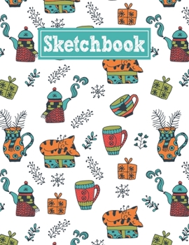 Paperback Sketchbook: 8.5 x 11 Notebook for Creative Drawing and Sketching Activities with Holidays Cat Themed Cover Design Book