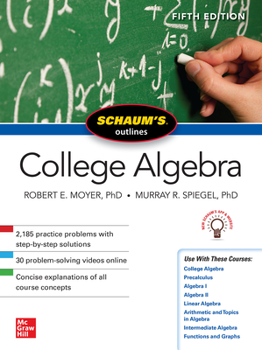 Paperback Schaum's Outline of College Algebra, Fifth Edition Book