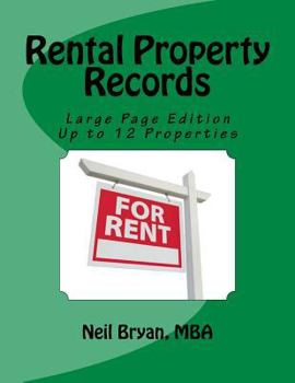 Paperback Rental Property Records Book - Larger Edition Book