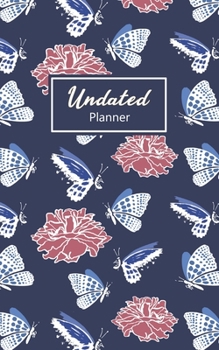 Paperback Undated Planner: 12-Month Calendar + Unruled Note Book