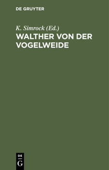 Hardcover Walther Von Der Vogelweide [German] Book