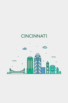 Paperback Cincinnati Minimalist Travel Notebook [Lined] [6x9] [110 pages] Book