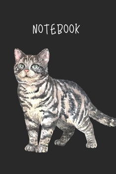 Paperback Cat notebook: : cat watercolor designed, a notebook, journal or composition book. This paperback notebook is 6" x 9" (approximately Book