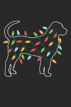 Mastiff with Christmas Lights - Christmas Notebook - Mastiff Diary - Dog Journal - Christmas Gift for Dog Lover: Medium College-Ruled Journey Diary, 110 page, Lined, 6x9 (15.2 x 22.9 cm)