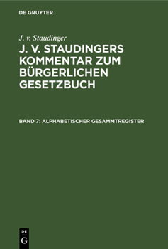 Hardcover Alphabetischer Gesammtregister [German] Book