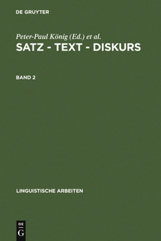 Hardcover Satz - Text - Diskurs. Band 2 [German] Book