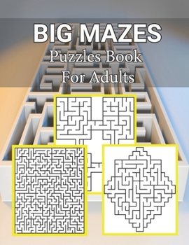 Big Mazes Puzzles Book For Adults: Moderate to Challenging Maze Puzzles, Hours of Fun, Stress Relief and Relaxation, Square - Quad - Star Level Mazes Books
