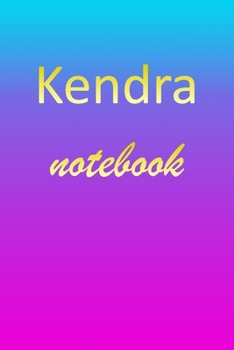 Paperback Kendra: Blank Notebook - Wide Ruled Lined Paper Notepad - Writing Pad Practice Journal - Custom Personalized First Name Initia Book