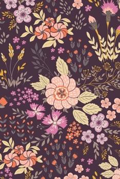 Purple Floral: Lined Journal