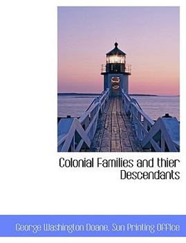 Paperback Colonial Families and Thier Descendants Book