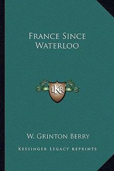 Paperback France Since Waterloo Book