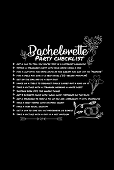 Bachelorette party checklist: 6x9 Bachelorrete party | grid | squared paper | notebook | notes