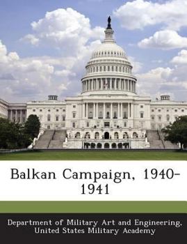 Paperback Balkan Campaign, 1940-1941 Book