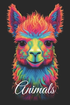 Paperback Animals with black Background - coloring book for adults Book