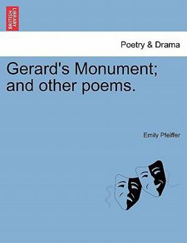 Paperback Gerard's Monument; And Other Poems. Book