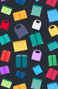 A5 Lined Notebook 110 Pages: Funny Ruled Journal Colorful Supermarket Sale Shopping Bag Package Box 08F. Cute Unique Student Teacher Blank Scrapbook/ Composition/ Planner Great For Home School Office 