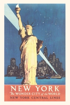Paperback Vintage Journal Statue of Liberty Travel Poster Book