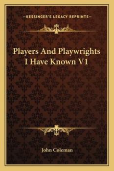 Paperback Players And Playwrights I Have Known V1 Book