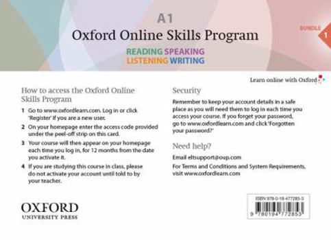 Misc. American English File 2e Starter Online Skills Program A1 Access Code Card Book