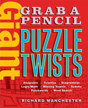 Paperback Giant Grab a Pencil Puzzle Twists [Large Print] Book