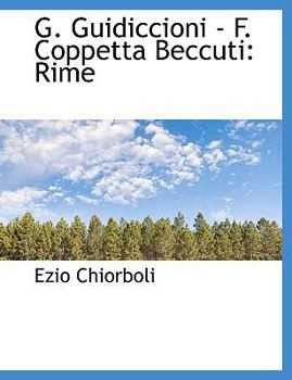 Paperback G. Guidiccioni - F. Coppetta Beccuti: Rime Book