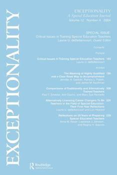 Paperback Critical Issues in Training Special Education Teachers: A Special Issue of exceptionality Book