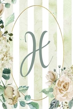 2020 Weekly Planner, Letter H, Green Stripe Floral Design: 6x9 Weekly Planner/Calendar