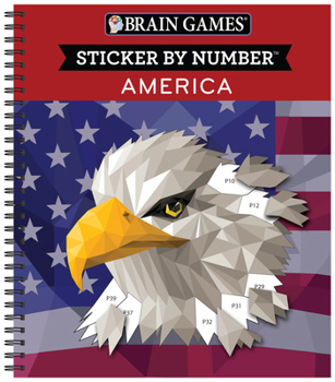 Spiral-bound Brain Games - Sticker by Number: America (28 Images to Sticker) Book