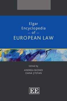 Hardcover Elgar Encyclopedia of European Law Book