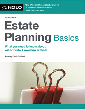 Paperback Estate Planning Basics Book