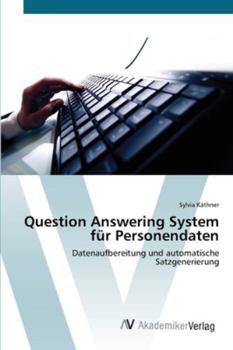 Paperback Question Answering System für Personendaten [German] Book