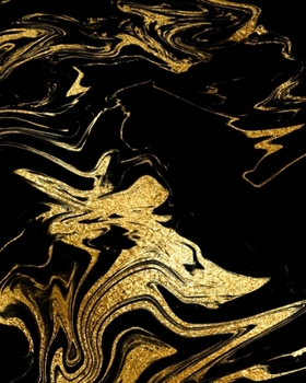 Paperback Black and Gold Marble Composition Notebook - Large Ruled Notebook - 8x10 Lined Notebook (Softcover Journal / Notebook / Diary) Book