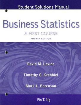 Paperback Business Statistics Student Solutions Manual: A First Course Book