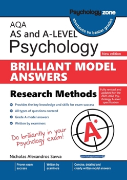 Paperback AQA A-level Psychology: Brilliant Model Answers - Research Methods (updated for 2025 specification) Book
