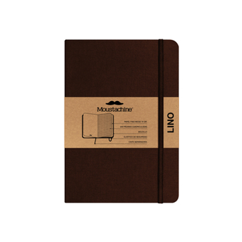 Hardcover Moustachine Classic Linen Medium Brown Squared Hardcover Book