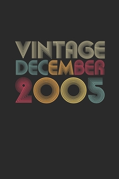 Vintage December 2005: Graph Paper Journal (6 X 9 - 120 Pages/ 5 Squares per inch) for 14th Birthday Gift Idea for Women And Men