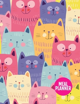 Meal Planner: Cute Year 365 Daily - 52 Week Calendar Meal Planner Daily Weekly and Monthly For Track & Plan Your Meals Food Planning | Large 8.5 x 11 Inch | 110 Pages  - Cover Design BR 000241