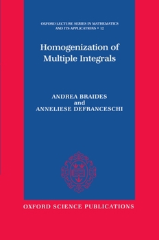 Hardcover Homogenization of Multiple Integrals Book