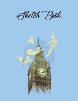 SketchBook: Disney Peter Pan The Lost Boys Skull Clan Banner Cute Theme Marble Size SketchBook Blank Pages Rule Unlined for Girls Teens Kids Journal ... of 8.5"x11" for Drawing Sketching Doodling