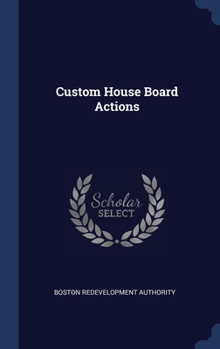 Hardcover Custom House Board Actions Book