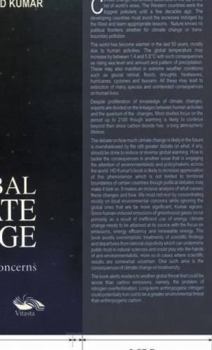 Hardcover Global Climate Change Insights, Impacts and Concerns Book