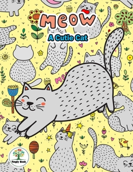 Paperback Meow A Cutie Cat: Notebook size 8.5x11 in. for cat lovers & the girls who like cats to handwriting and Have a cute cat on background. Book